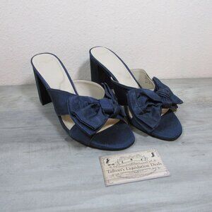 Draper James RSVP Women's 8.5 Slip On Tammy Block Heel Sandal Navy